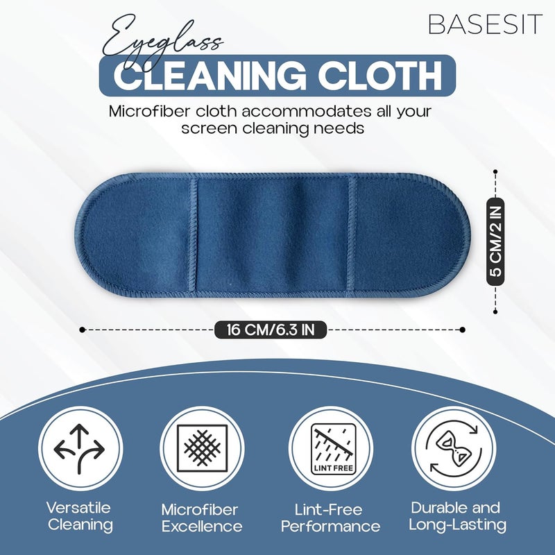 Basesit Eyeglass Cleaning Cloth, 4 Pack, Eyeglass Cleaning Wipes, Lens Wipes for Eyeglasses, Eye Glasses Cleaner Wipes, Eye Glass Clean Cloths, Eye Glasses Cleaner Cloth (Pink/Yellow) - Image 2